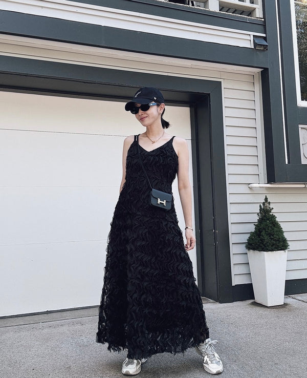 【阪急うめだ本店 POP UP】LACE CAMI LONG DRESS (BLACK)