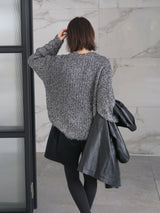 GLITTER ROUND NECK KNIT