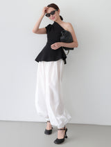 DRAPE PEPLUM KNIT