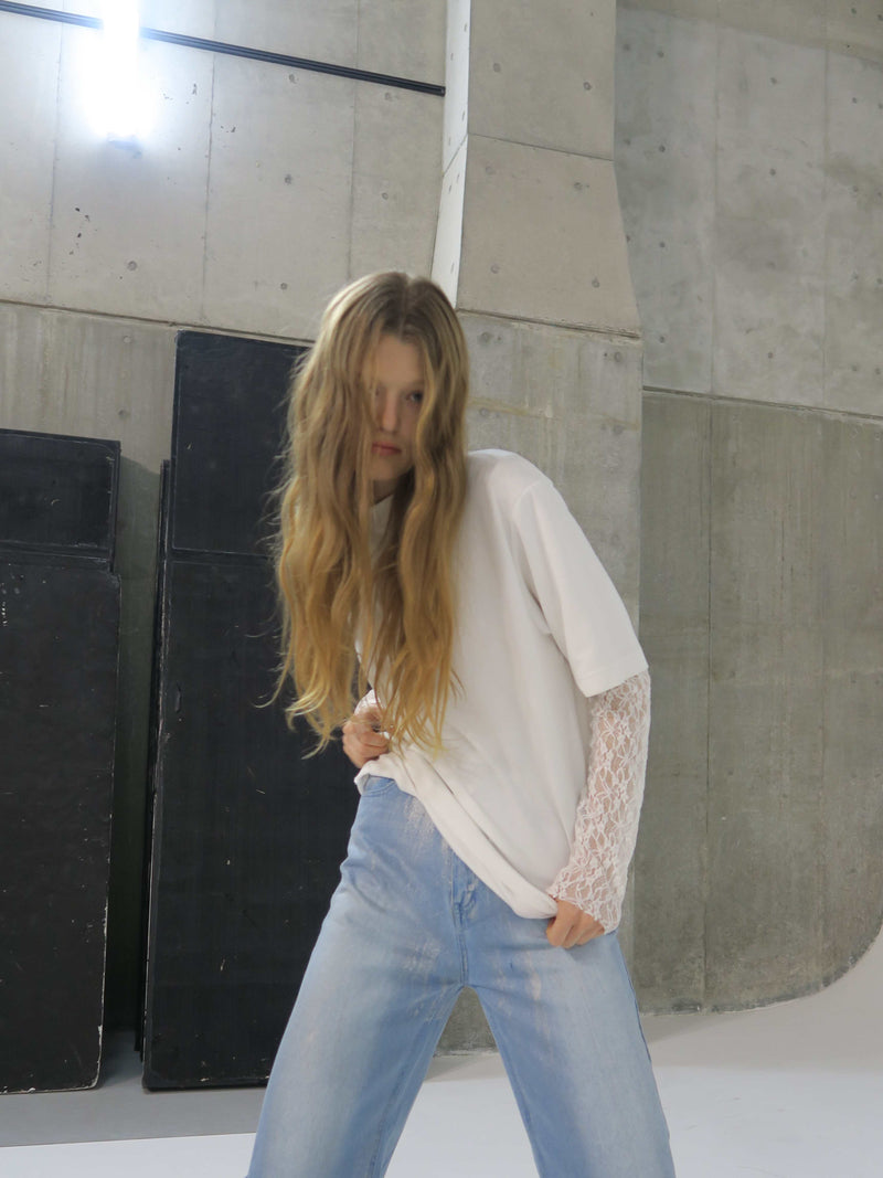 【阪急うめだ本店 POP UP】BACK OPEN LACE TOPS (WHITE)