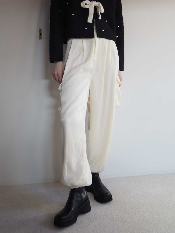 SATIN CARGO PANTS