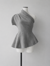 DRAPE PEPLUM KNIT