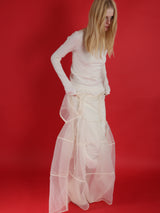 lace up sheer corset dress