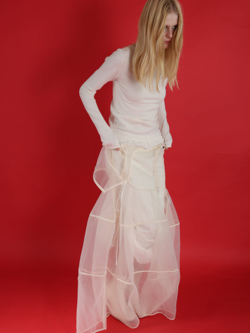 lace up sheer corset dress