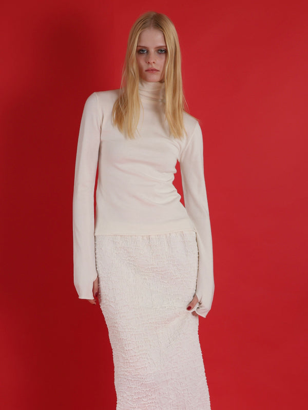 THUMBHOLE TURTLE NECK KNIT