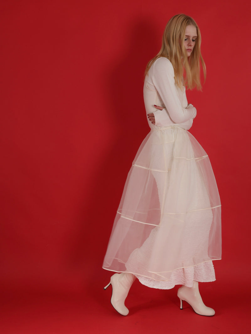 lace up sheer corset dress