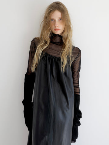 LONG SLEEVE SHEER TOPS( DOT / BLACK ) – AMOMMA