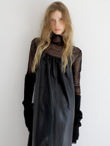 LONG SLEEVE SHEER TOPS( DOT / BLACK )