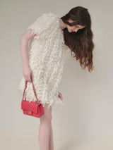 FRILL TEXTURE MINI DRESS