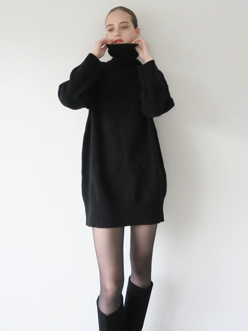 WOOL TURTLE KNIT ONE PIECE