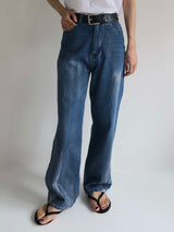 FOIL DENIM PANTS