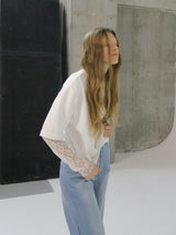 【阪急うめだ本店 POP UP】BACK OPEN LACE TOPS (WHITE)