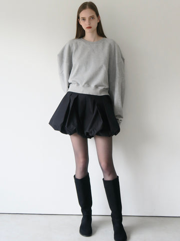 puff sleeve sweat (grey) – AMOMMA