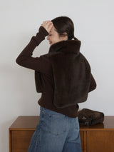 MINK LIKE NECK WARMER VEST