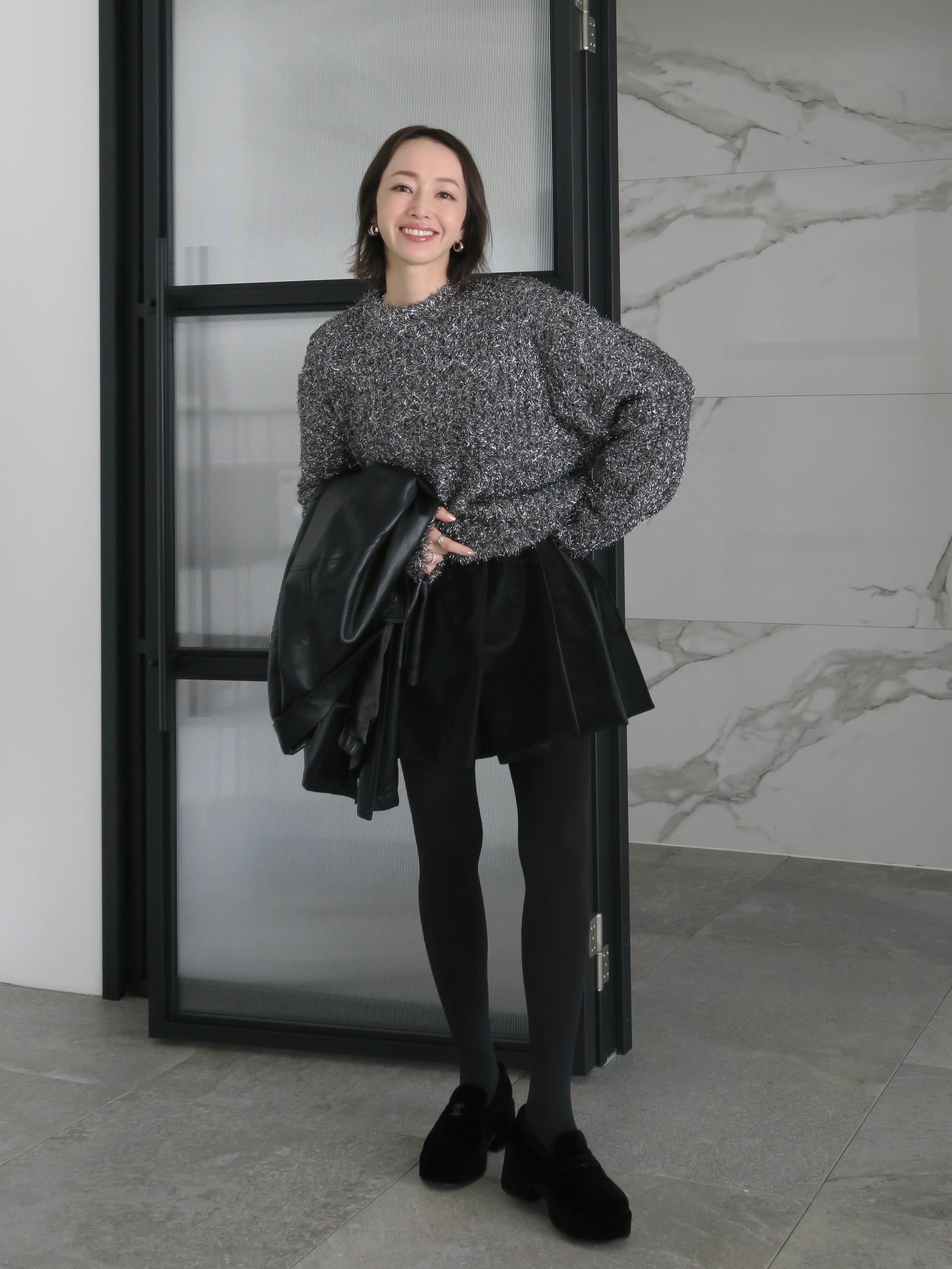 glitter round neck knit – AMOMMA