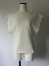 FRENCH SLEEVE SQUEAR TOPS (WHITE)