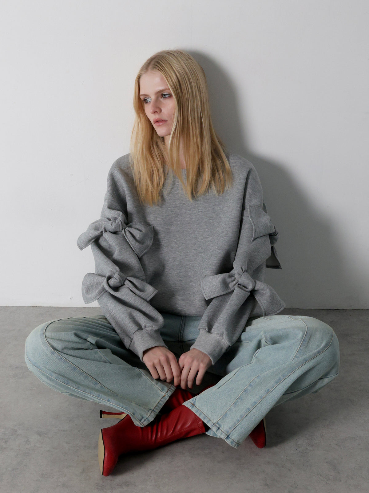 [AMOMMA]スウェットトップス AMOMMA]スウェットトップス AMOMMA / アモマ | PUFF SLEEVE SWEAT 裏