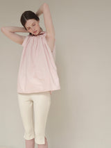 SIDE SLIT STRETCH CAPRI PANTS