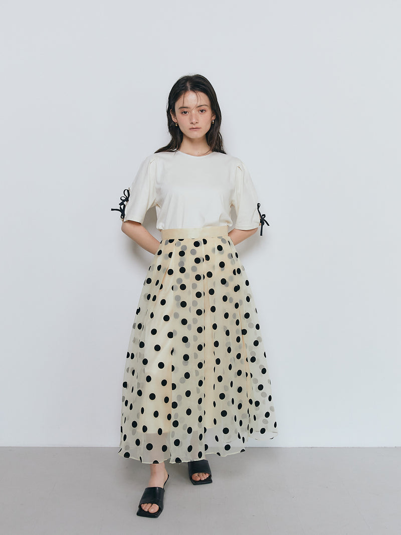 TULLE FLARE DOT SKIRT