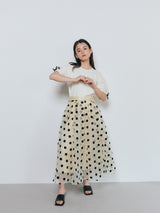 TULLE FLARE DOT SKIRT