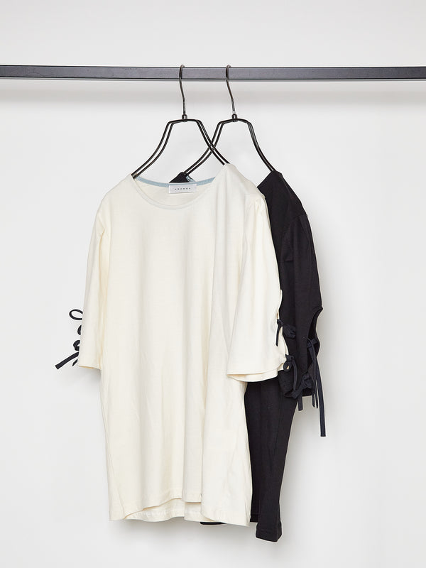 サンプルセール / SIDE RIBBON T-SHIRT (IVORY)