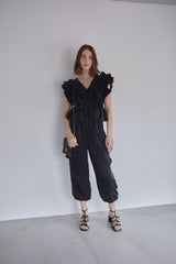 SATIN CARGO PANTS