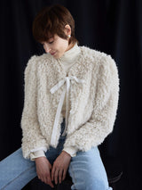 VELOUR RIBBON FUR LIGHT COAT