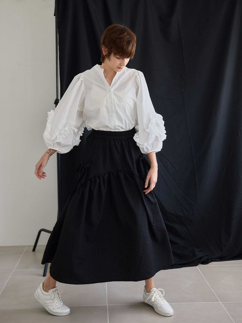 FRILL PUFF BLOUSE