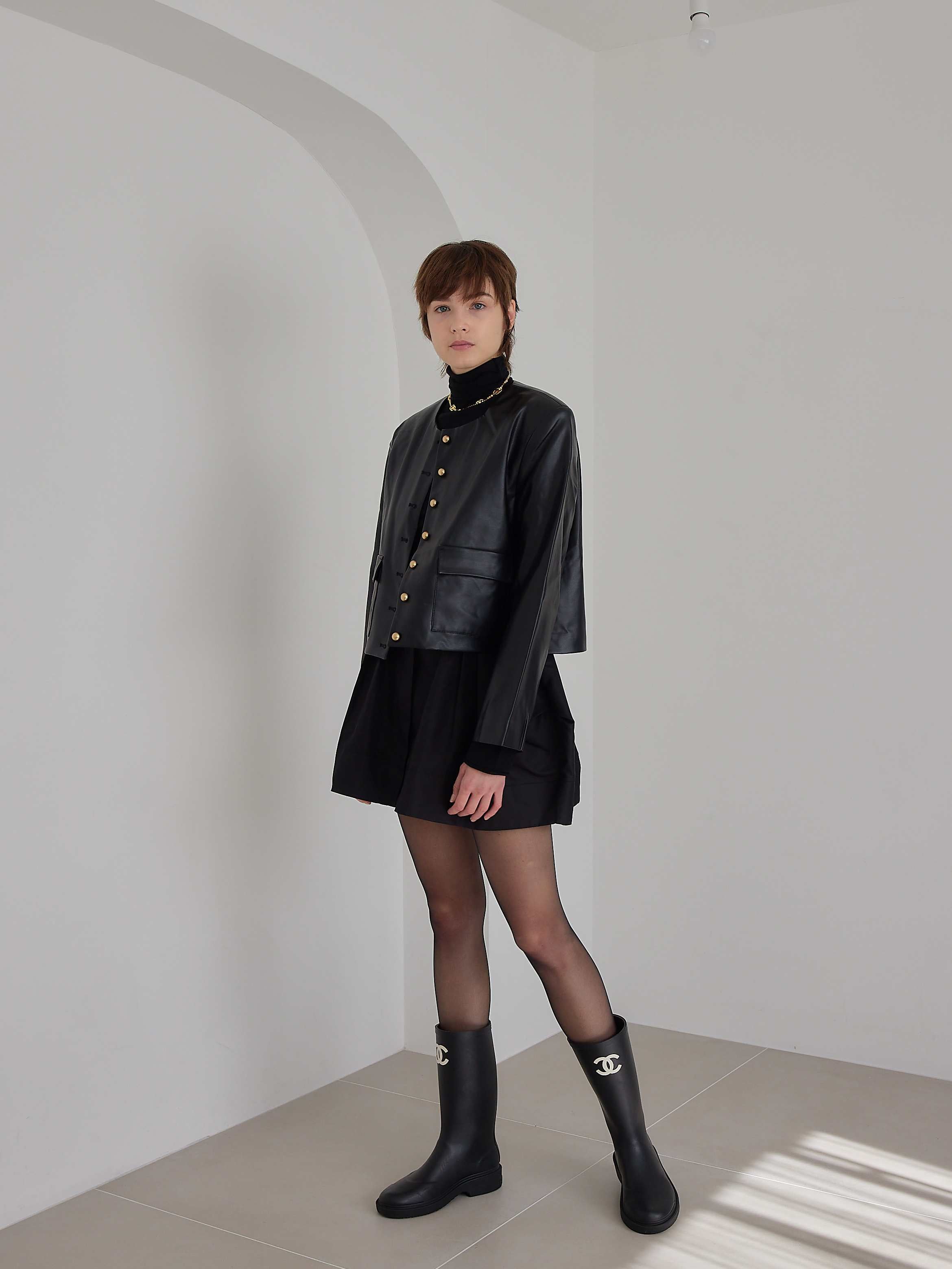スカート amomma MINI TACK SKIRT BLACK mini tack skirt – AMOMMA