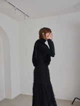 【12月15日12時再販売】FEATHER-TIED LONG SKIRT