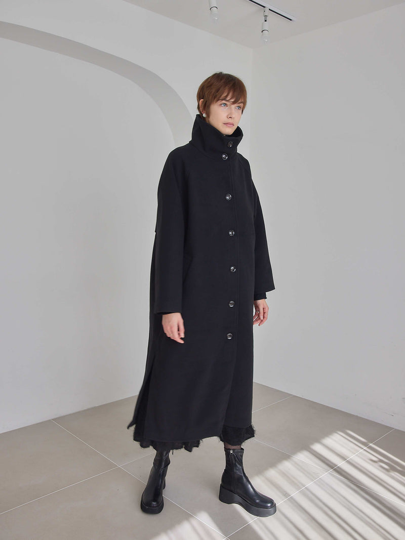 STAND COLLAR LONG COAT