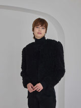 VELOUR RIBBON FUR LIGHT COAT