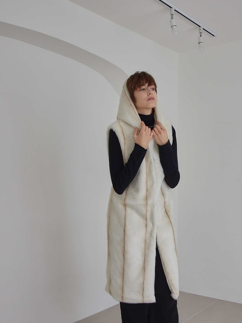 HOODIE ECO FUR VEST
