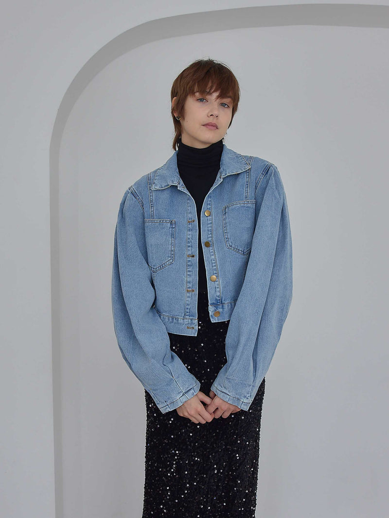 再入荷 / PUFF SLEEVE DENIM JACKET