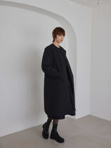 QUILTING FRILL COLLAR COAT