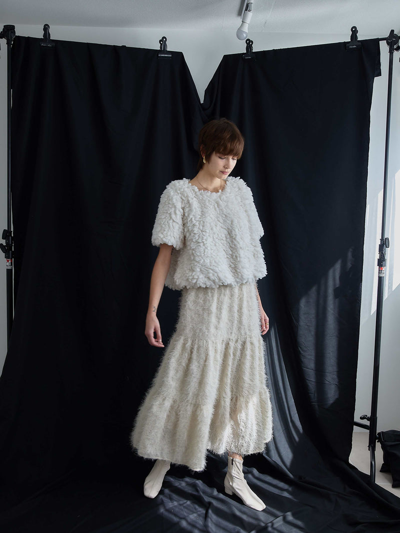 【12月15日12時再販売】FEATHER-TIED LONG SKIRT