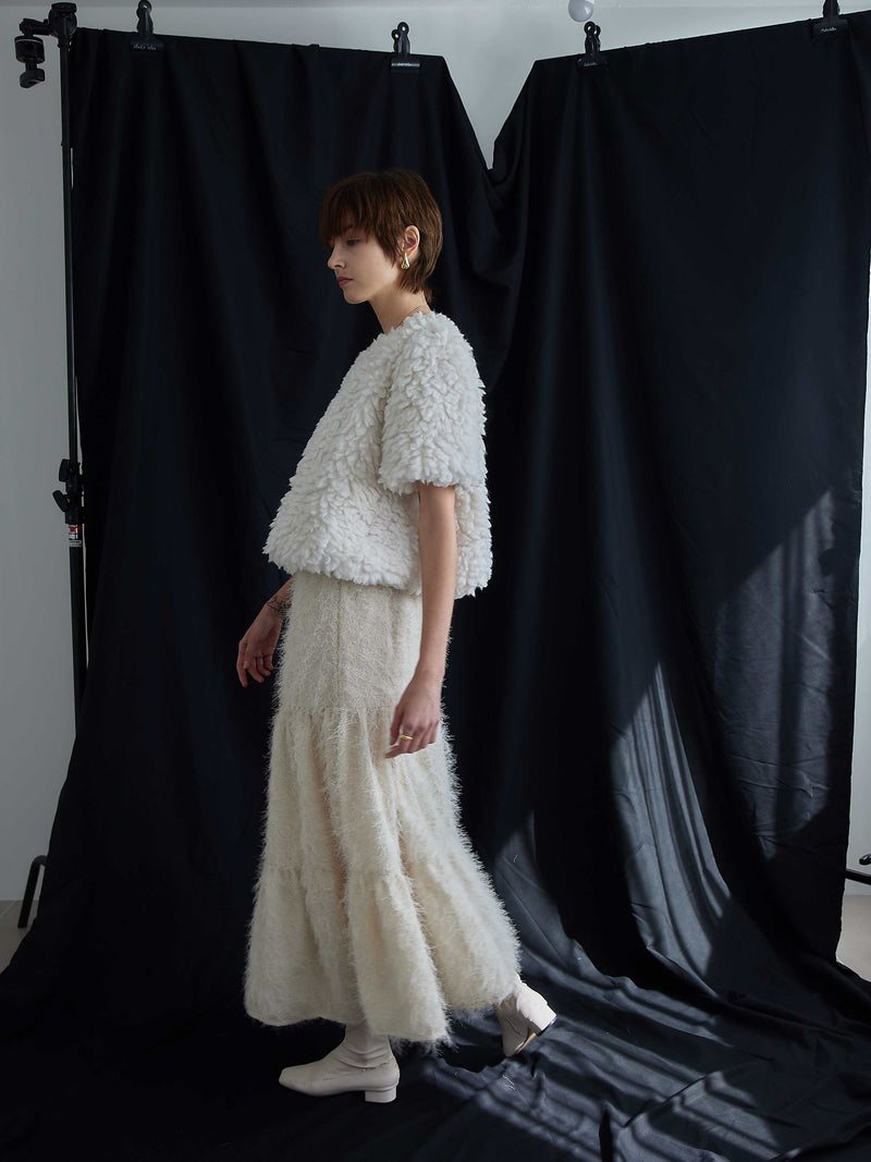 【12月15日12時再販売】FEATHER-TIED LONG SKIRT