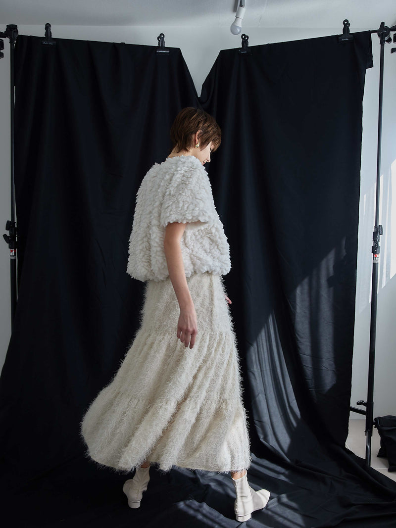 【12月15日12時再販売】FEATHER-TIED LONG SKIRT