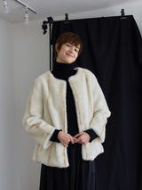 PEPLUM ECO FUR COAT