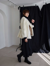 PEPLUM ECO FUR COAT