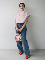 cropped balloon sleeveless tops
