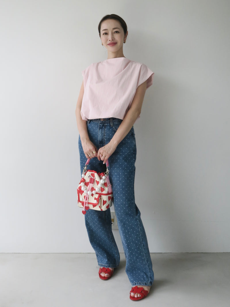 cropped balloon sleeveless tops
