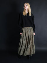 LEOPARD SHEER TIERED SKIRT