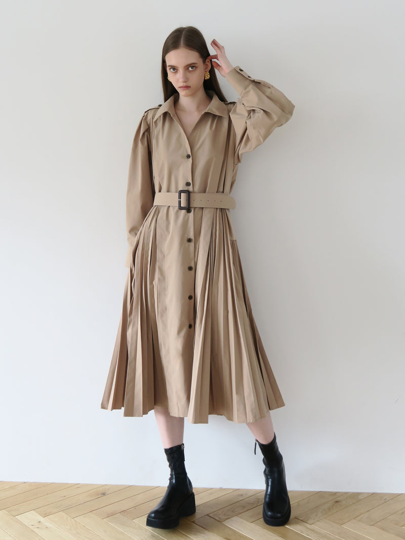 2WAY PLEATS TRENCH COAT