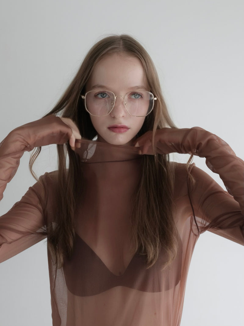 long sleeve sheer tops