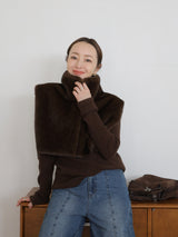 MINK LIKE NECK WARMER VEST