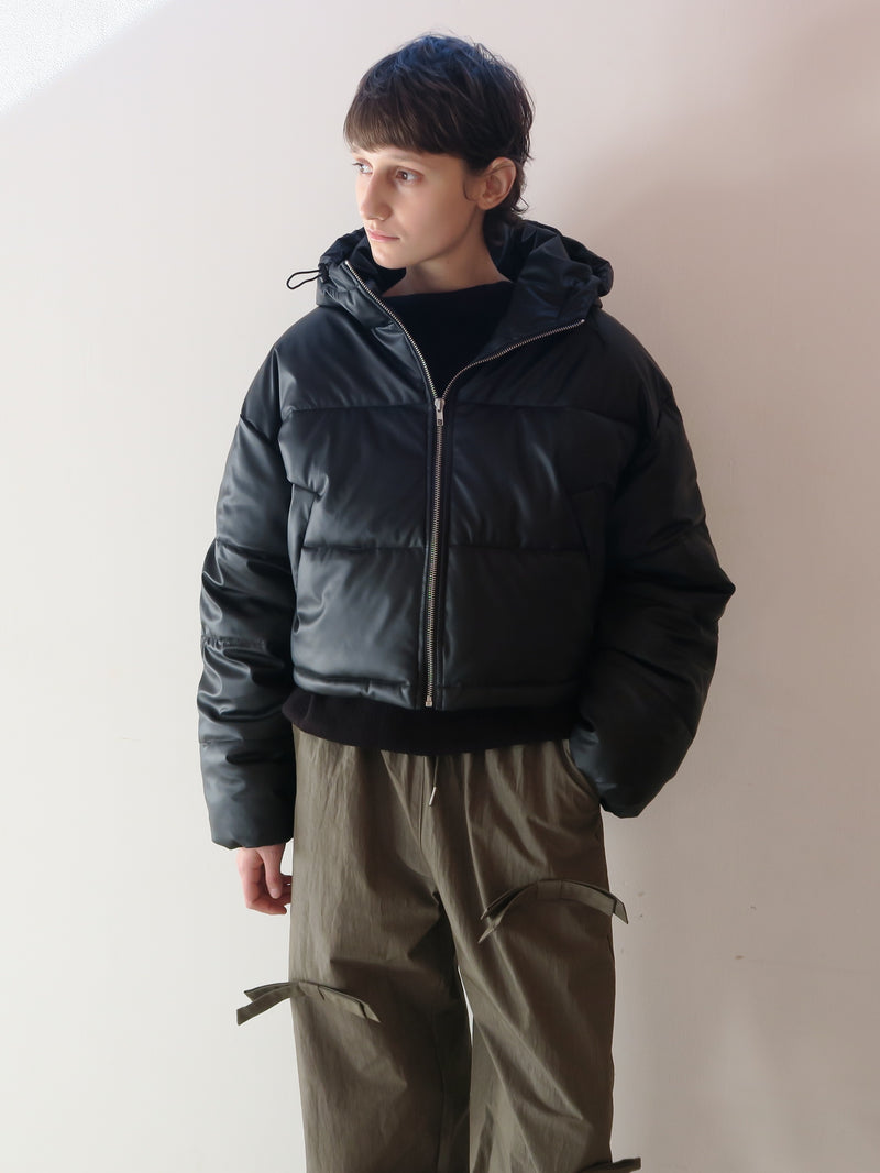 VOLUME HOODIE SHORT DOWN JACKET