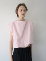 cropped balloon sleeveless tops