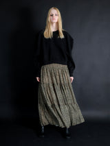 LEOPARD SHEER TIERED SKIRT