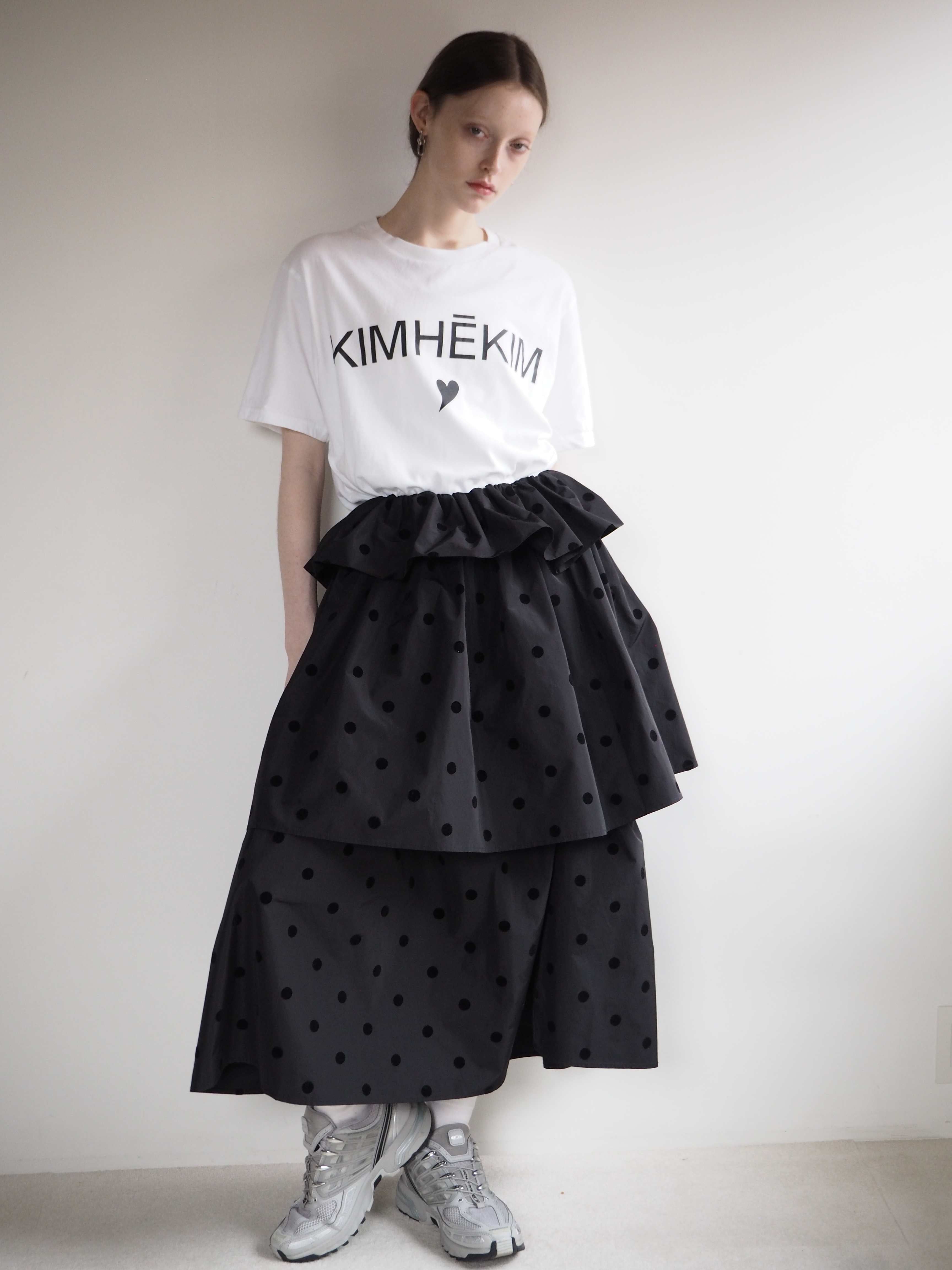 VOLUME UP FLARE SKIRT(DOT)